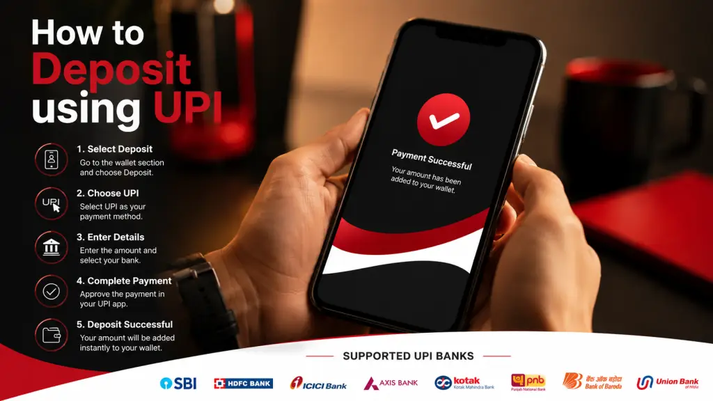 Learn how to deposit using UPI